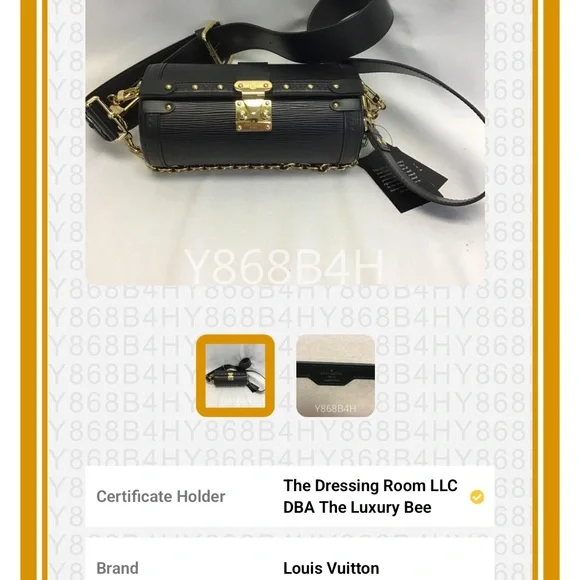 Louis Vuitton Black and Gold Epi Papillon Crossbody - Picture 5 of 10
